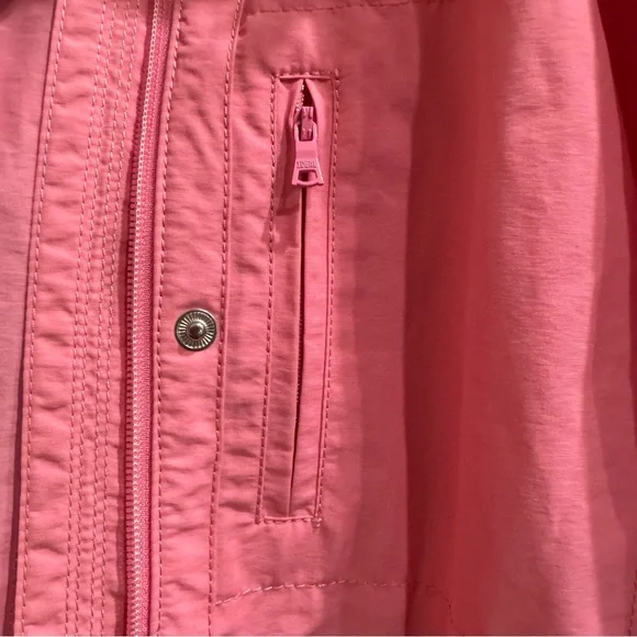 J. Crew Perfect Lightweight Rain Jacket Pink Orange Size Small - Picture 9 of 16
